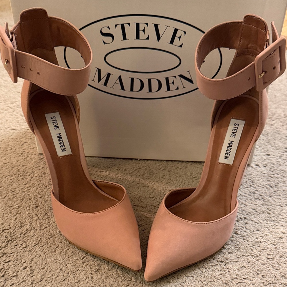 Steve Madden Blush Pink Ankle Strap Heels